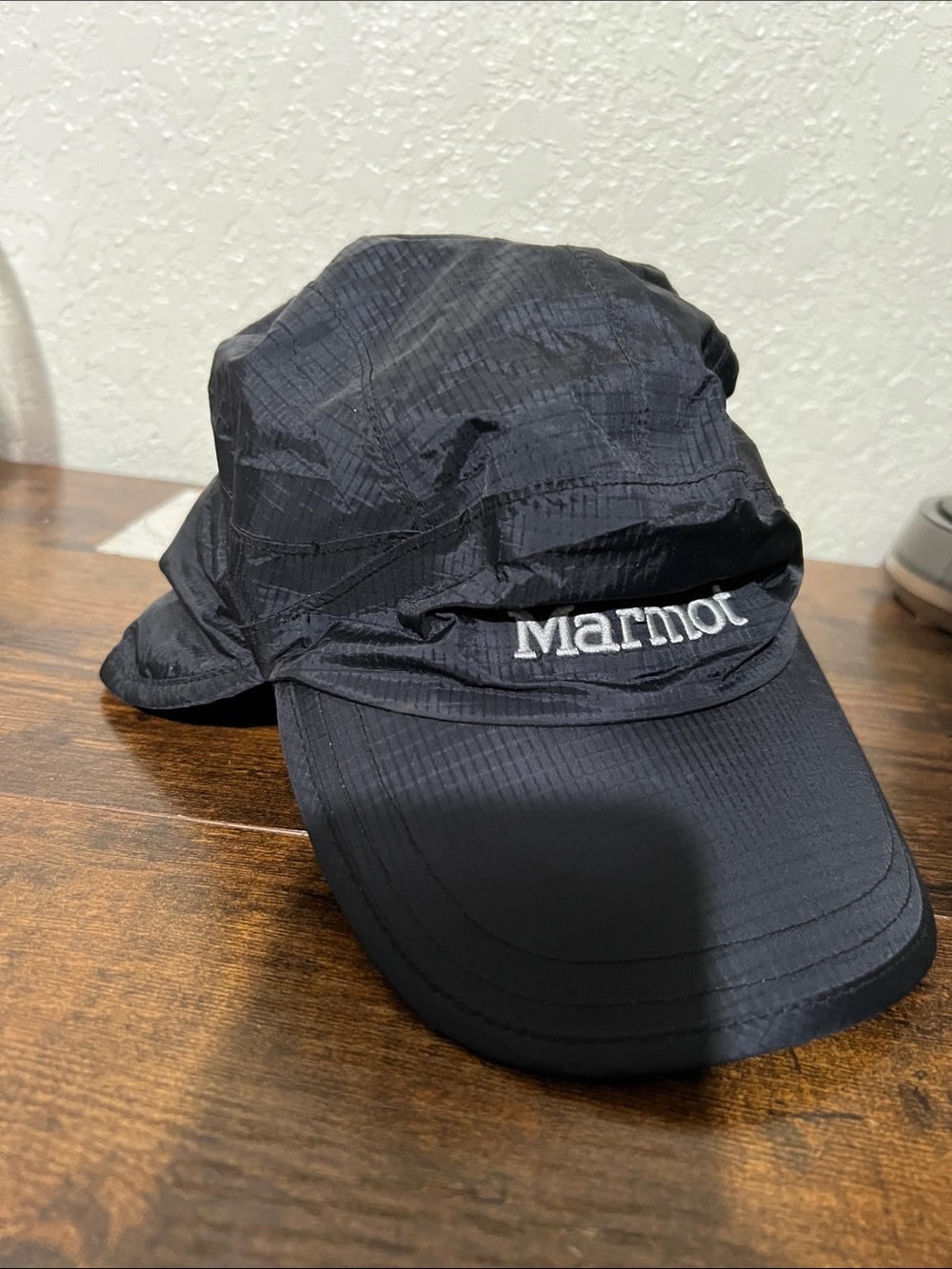 Marmot Black Ripstop Packable Outdoor Cap
